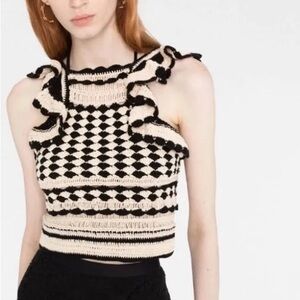 Zimmermann Crochet Crop Top Size 2